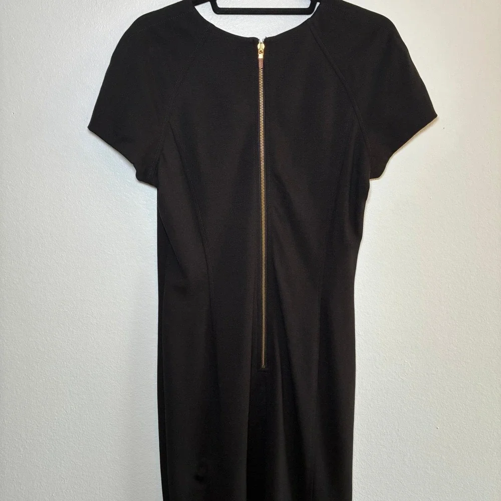 Lauren Ralph Lauren Black Shift Knee Length Sheath Dress Office Career Classy 14